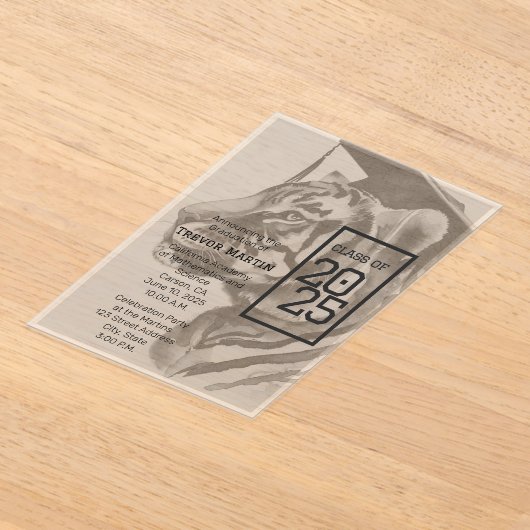 Unieke Afstuderen Aankondiging Acryluitnodiging (Laagn)