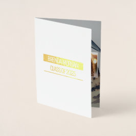 Unieke Afstuderen Aankondiging Folie Kaart