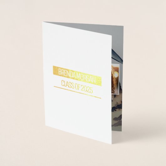 Unieke Afstuderen Aankondiging Folie Kaart (Voorkant)