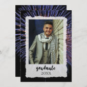 Unieke Afstuderen Aankondiging Vuurwerk w/foto (Voorkant / Achterkant)