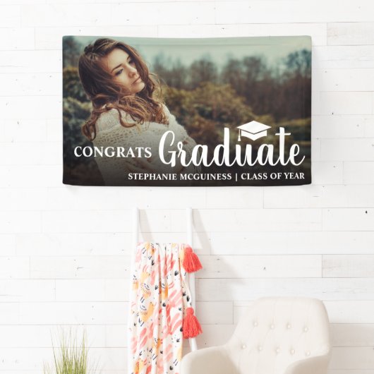 Unieke Afstuderen Afstuderen Gefeliciteerd met fot Spandoek (Insitu)