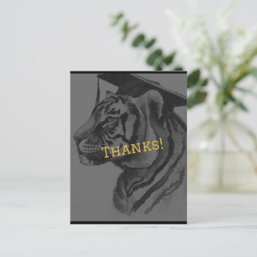 Unieke Afstuderen gepersonaliseerd Dank u Briefkaa Briefkaart (Staand voorkant)