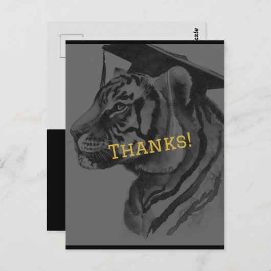 Unieke Afstuderen gepersonaliseerd Dank u Briefkaa Briefkaart (Voorkant / Achterkant)