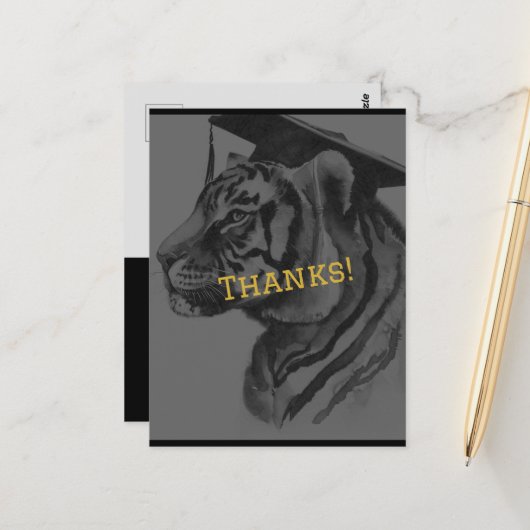 Unieke Afstuderen gepersonaliseerd Dank u Briefkaa Briefkaart (Voorkant / Achterkant in situ)