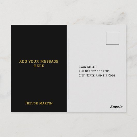 Unieke Afstuderen gepersonaliseerd Dank u Briefkaa Briefkaart (Achterkant)