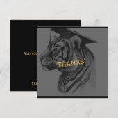 Unieke Afstuderen gepersonaliseerde bedankkaart (Voorkant / Achterkant)