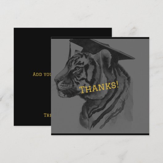 Unieke Afstuderen gepersonaliseerde bedankkaart (Voorkant / Achterkant)