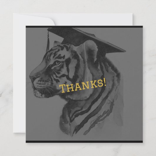 Unieke Afstuderen gepersonaliseerde bedankkaart (Voorkant)