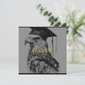 Unieke Afstuderen gepersonaliseerde bedankkaart (Staand voorkant)
