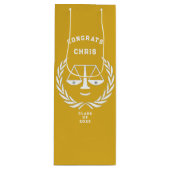 Unieke afstuderen rechten wijn cadeautas (Voorkant)