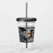 Unieke Afstuderen Twee Foto Drinkware Acryl Drinkbeker (Voorkant)