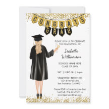 Unieke Afstuderen Uitnodiging Blond Haar