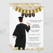 Unieke Afstuderen Uitnodiging Mannelijk Rood Haar (Voorkant / Achterkant)