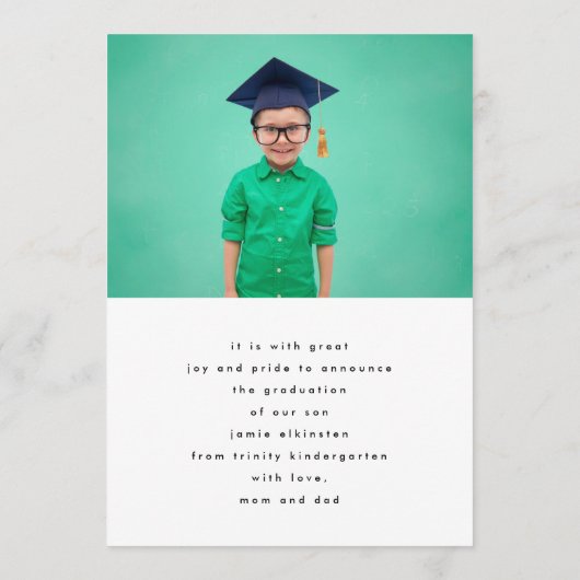 Unieke Afstuderen voor aangepaste tekstfotoKinderg Aankondiging (Achterkant)