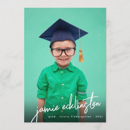 Unieke Afstuderen voor aangepaste tekstfotoKinderg Aankondiging (Voorkant)
