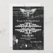 Unieke Alchemy Gothic bruiloft uitnodiging (Voorkant)