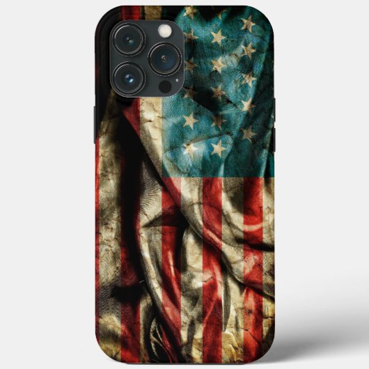 Unieke Amerikaanse vlag iPhone 13 Pro Max Hoesjes (Achterkant)