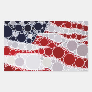 Unieke Amerikaanse vlag Rechthoekige Sticker