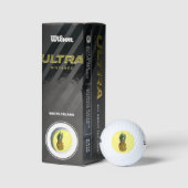 Unieke ananas print golfbal set cadeau idee golfballen (Verpakking)