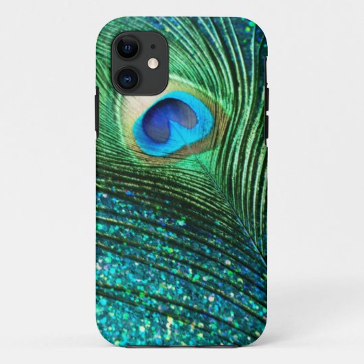Unieke Aqua Peacock Case-Mate iPhone Case (Achterkant)
