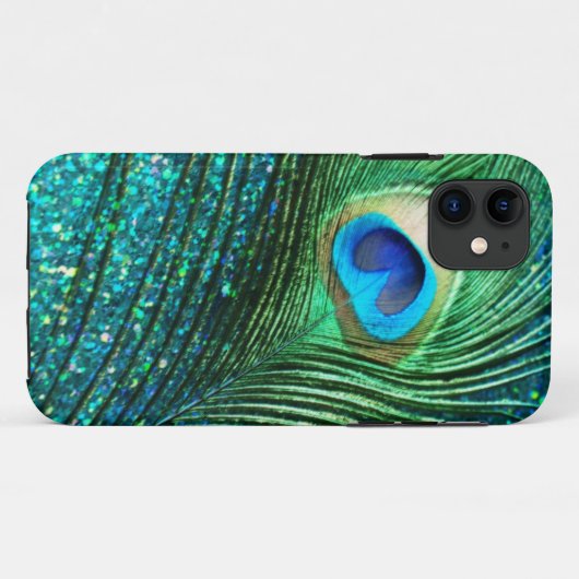 Unieke Aqua Peacock Case-Mate iPhone Case (Achterkant (horizontaal))