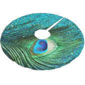 Unieke Aqua Peacock Kerstboom Rok (Gekanteld)