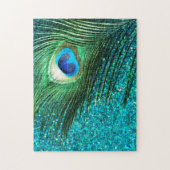 Unieke Aqua Peacock Legpuzzel (Verticaal)