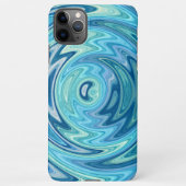 Unieke Aqua Turquoise Blue Violet Summer Swirl Art iPhone Hoesje (Achterkant)