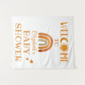 Unieke aquarel boho welkomstbord wandkleed (Voorkant (horizontaal))