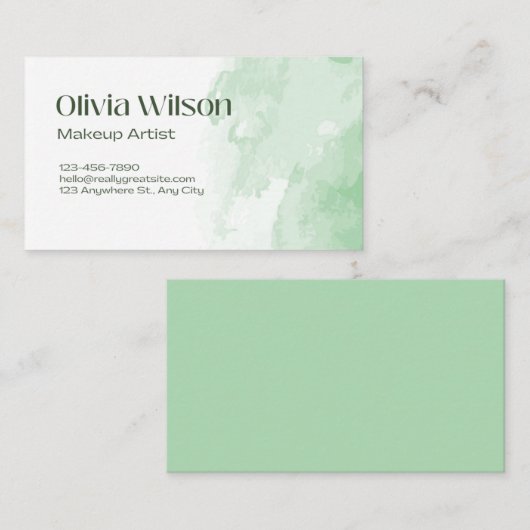 Unieke aquarel Modern Visitekaartje (Voorkant / Achterkant)