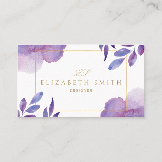 Unieke aquarel Modern  Visitekaartje (Voorkant)