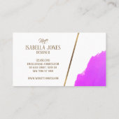 Unieke aquarel Modern  Visitekaartje (Achterkant)