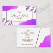 Unieke aquarel Modern  Visitekaartje (Voorkant / Achterkant)