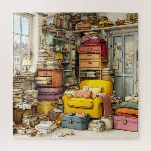 Unieke Aquarel Retro Kleurrijke Vintage Legpuzzel