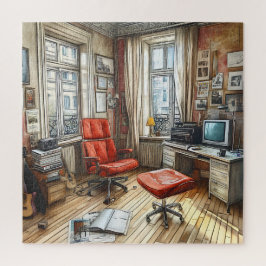 Unieke Aquarel Retro Vintage Kleurrijk Legpuzzel