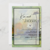 Unieke Art Flower bruiloft uitnodiging (Voorkant)