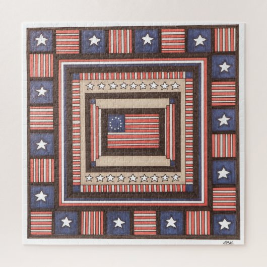 Unieke Art Puzzle - Oude tijdvlag - Erin Brie Art Legpuzzel (Verticaal)