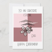 Unieke Artistic Floral Happy Retirement Kaart (Voorkant)