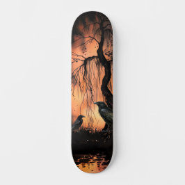 Unieke artistieke gotische Raven Schaats Deck Persoonlijk Skateboard
