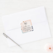 Unieke Arty Pastel Pink Blue Soap Bar-Logo Vierkante Sticker (Envelop)