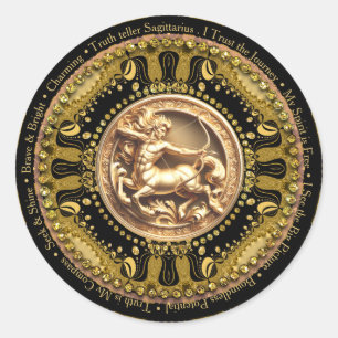 Unieke Astrologie Boogschutter Dierenriem Affirmat Ronde Sticker