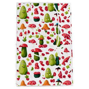 unieke augurk en paddestoel Medium Gift Bag Cadeauzakje