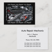 Unieke auto reparatie monteur visitekaartje (Voorkant / Achterkant)