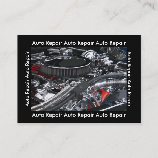 Unieke auto reparatie monteur visitekaartje (Voorkant)