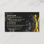 Unieke Aziatische Bamboe Massage Therapy Visitekaartje (Achterkant)