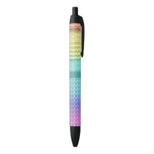 Unieke Aztec Nordic Boho Bohemian Tribal Rainbow Zwarte Inkt Pen
