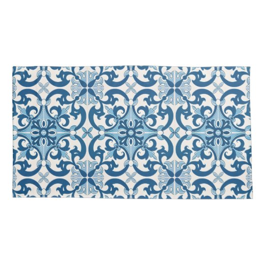 Unieke Azulejo Fleur De Lis Kussensloop (Achterkant)