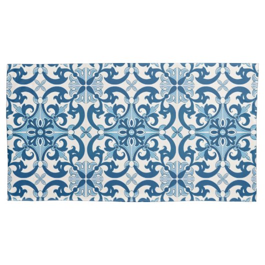 Unieke Azulejo Fleur De Lis Kussensloop (Voorkant)