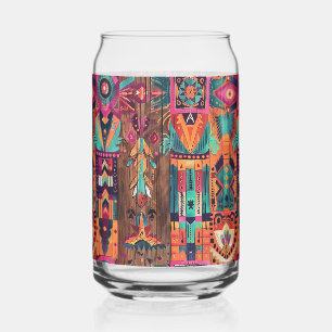 Unieke Azure "Legacy of the Sun Empire" Can Glass Blikvorm Glas