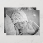 Unieke Baby-aankondiging met foto-envelop Aankondigingskaart (Voorkant / Achterkant)